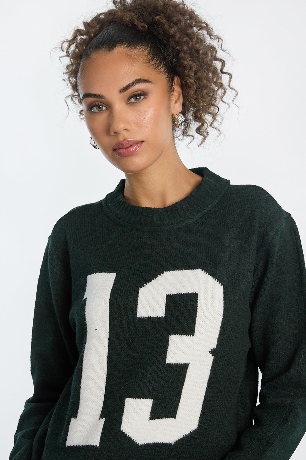 Graphic Flat Knit Crewneck Sweater Graphic Flat Knit Crewneck Sweater