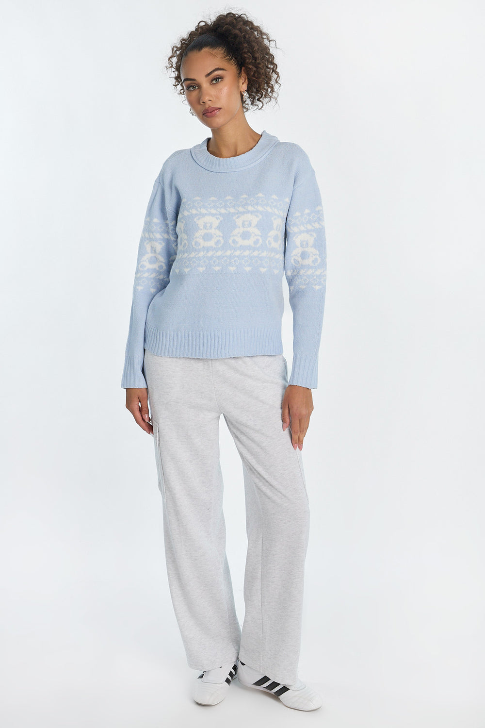 Graphic Flat Knit Crewneck Sweater Graphic Flat Knit Crewneck Sweater