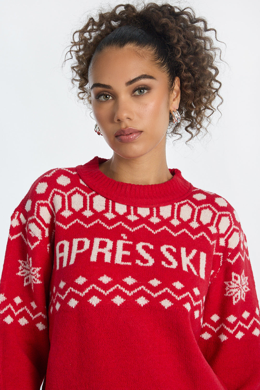 Graphic Flat Knit Crewneck Sweater Graphic Flat Knit Crewneck Sweater