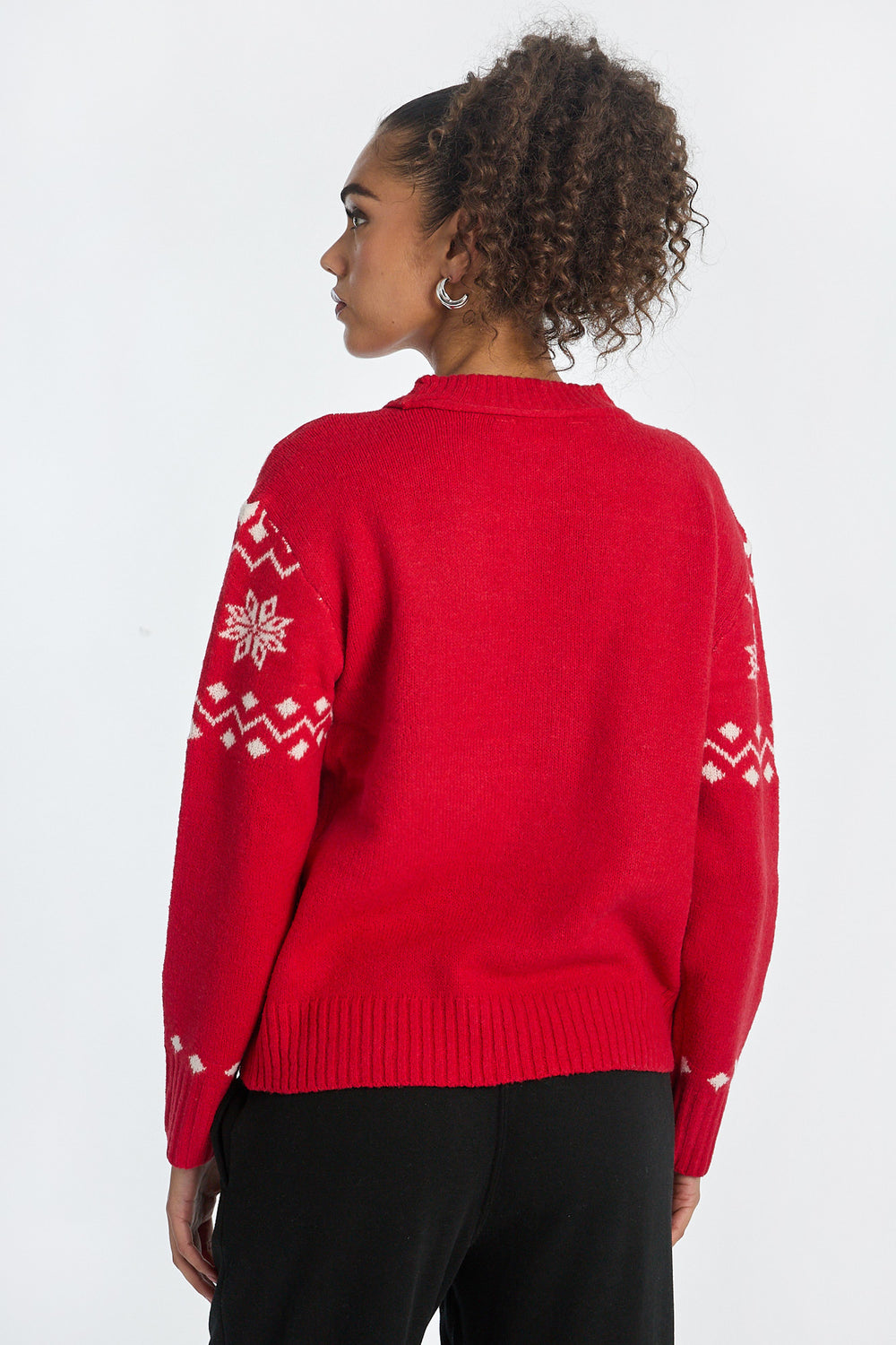 Graphic Flat Knit Crewneck Sweater Graphic Flat Knit Crewneck Sweater