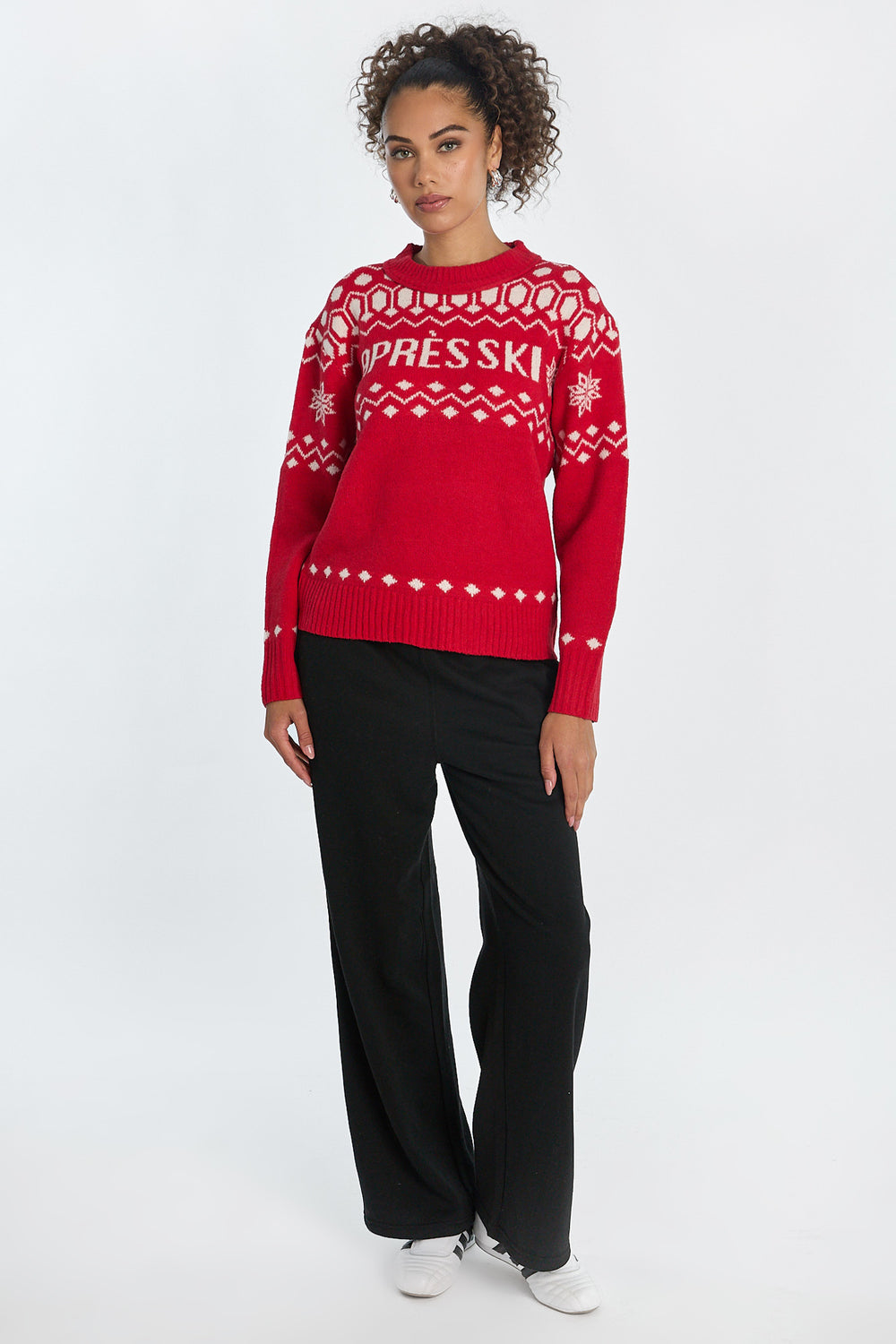 Graphic Flat Knit Crewneck Sweater Graphic Flat Knit Crewneck Sweater