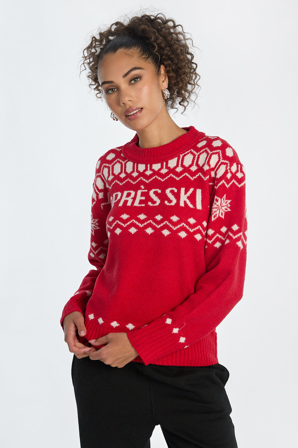 Graphic Flat Knit Crewneck Sweater Graphic Flat Knit Crewneck Sweater