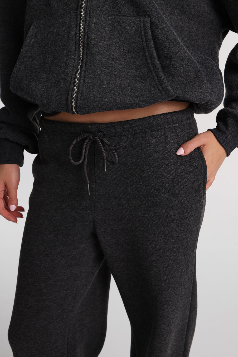 Fleece Wide Leg Drawstring Sweatpants Fleece Wide Leg Drawstring Sweatpants