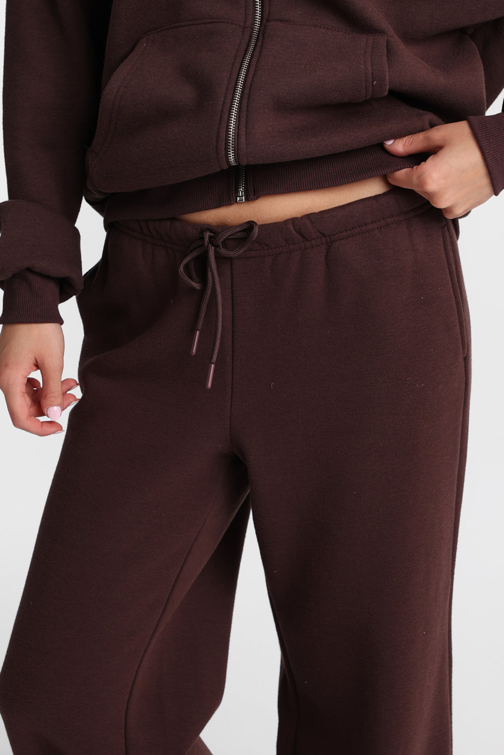 Fleece Wide Leg Drawstring Sweatpants Fleece Wide Leg Drawstring Sweatpants