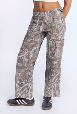 Low Rise Twill Cargo Baggy Pants