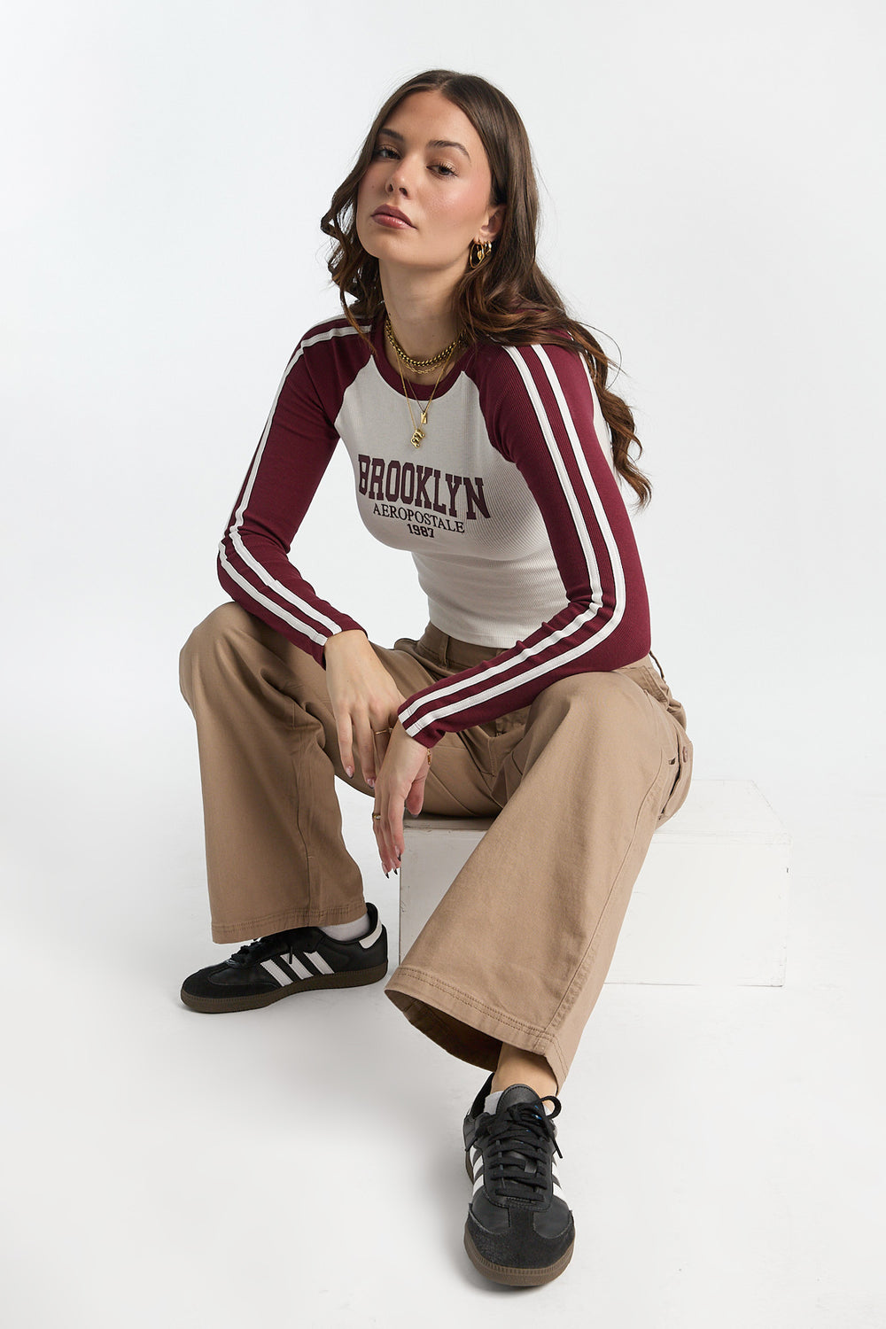 Pantalon cargo ample taille haute Pantalon cargo ample taille haute