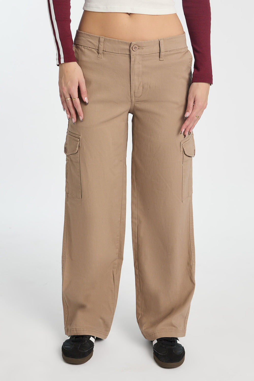 Pantalon cargo ample taille haute Pantalon cargo ample taille haute