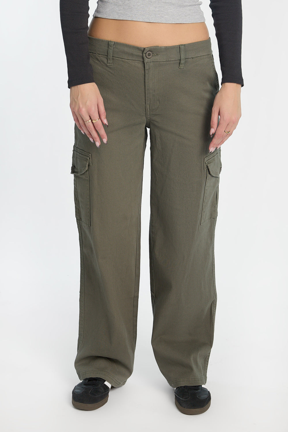 Pantalon cargo ample taille haute Pantalon cargo ample taille haute