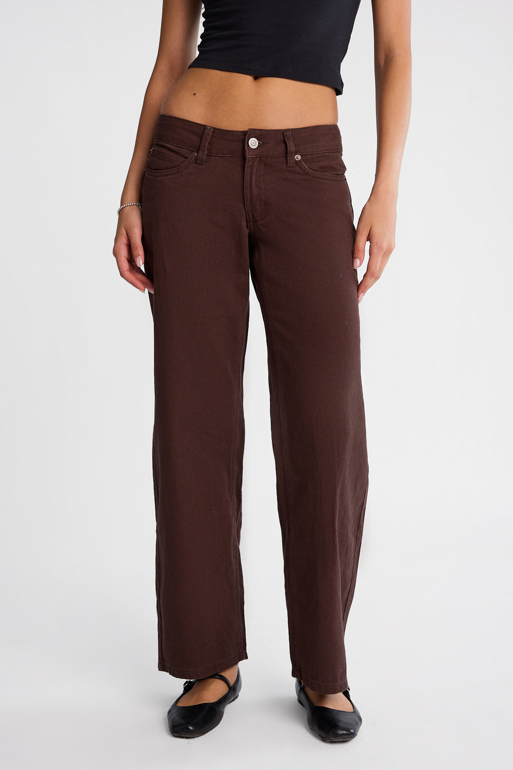 Low Rise Baggy Twill Pants Low Rise Baggy Twill Pants