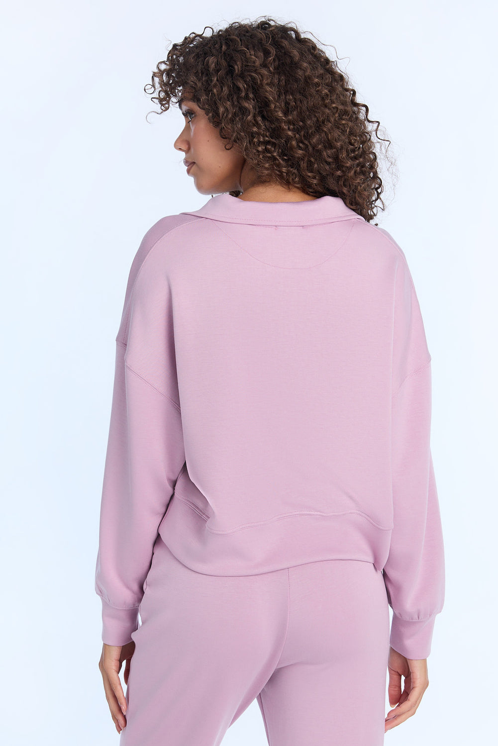 Sweatshirt polo en molleton technique Sweatshirt polo en molleton technique