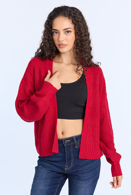 Cardigan en tricot à ouverture devant