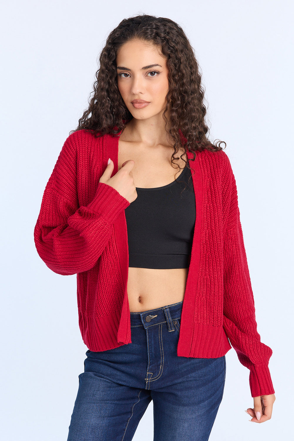 Cardigan en tricot à ouverture devant Cardigan en tricot à ouverture devant