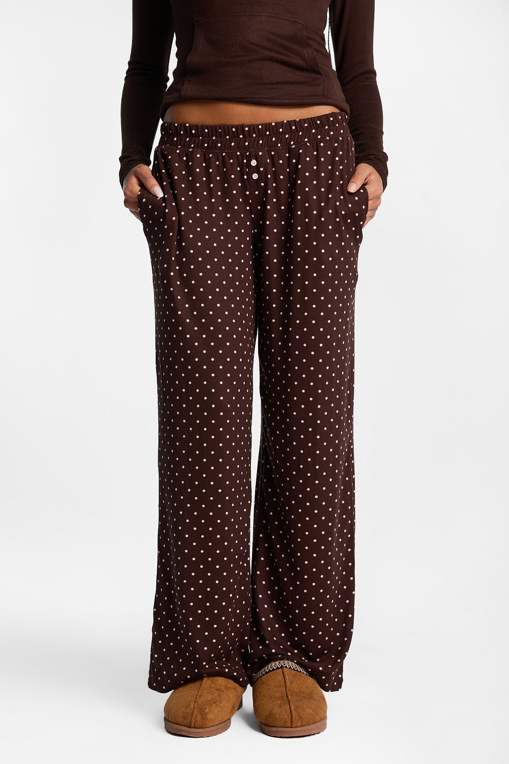 Pantalon détente super doux à jambes larges Pantalon détente super doux à jambes larges