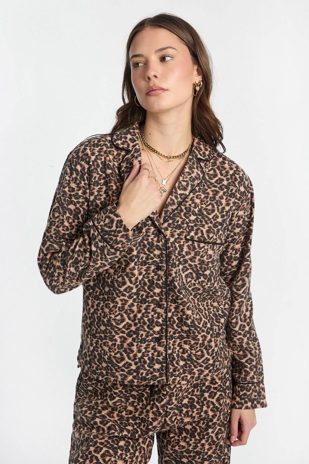 Flannel Button-Up Pajama Shirt Flannel Button-Up Pajama Shirt