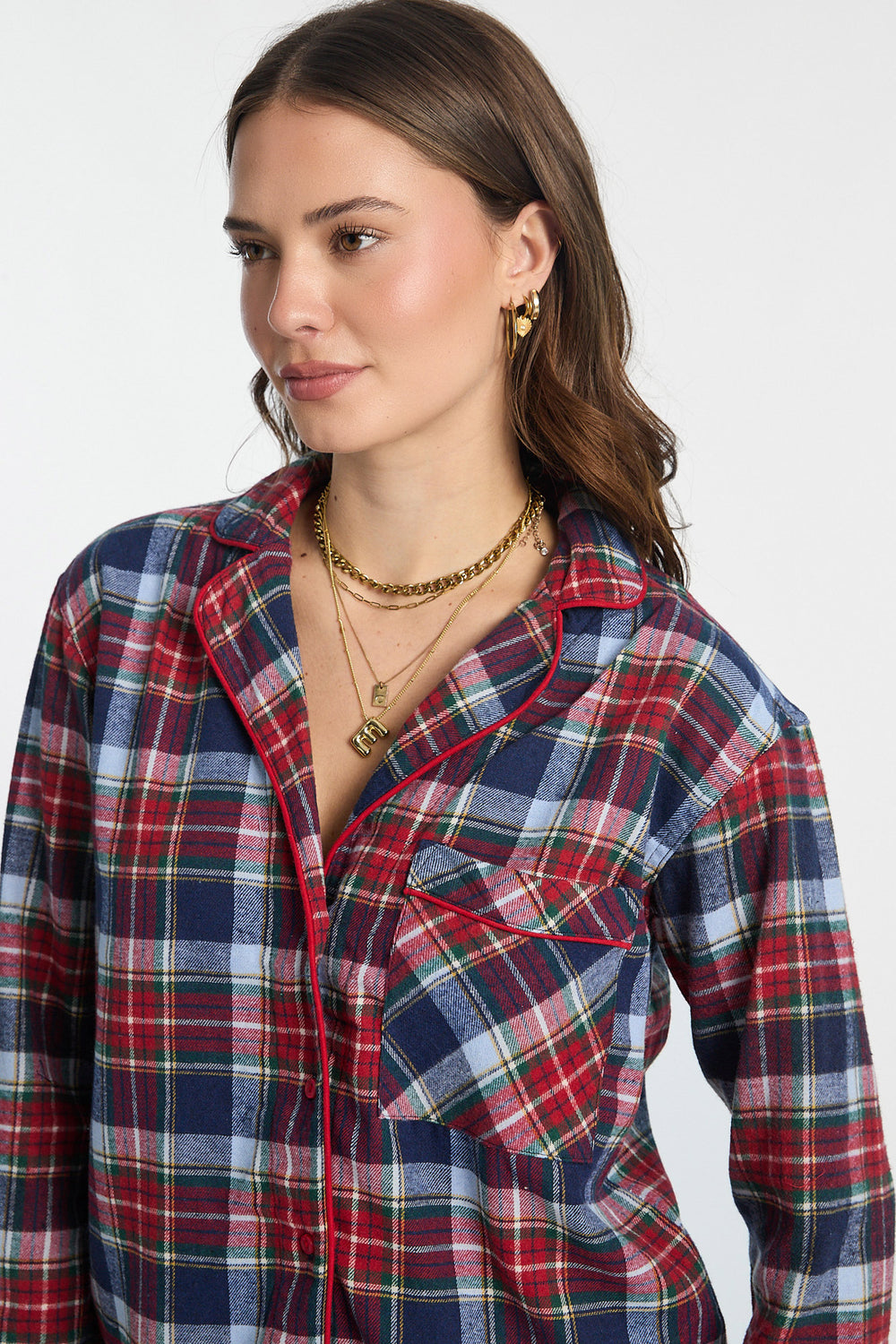 Flannel Button-Up Pajama Shirt Flannel Button-Up Pajama Shirt