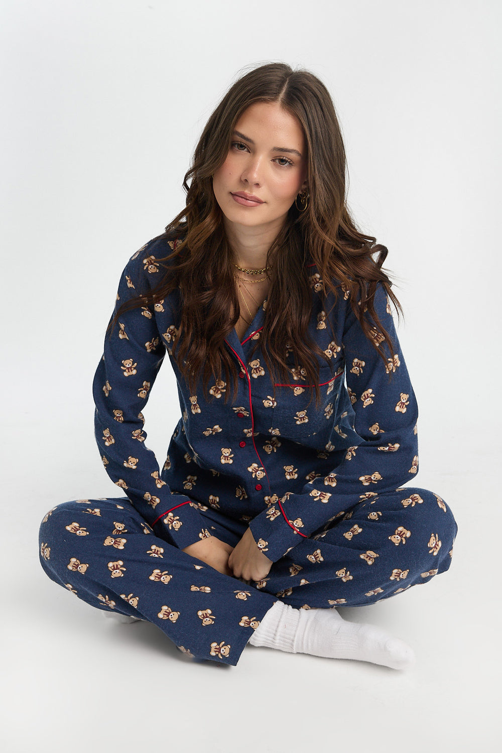 Flannel Button-Up Pajama Shirt Flannel Button-Up Pajama Shirt