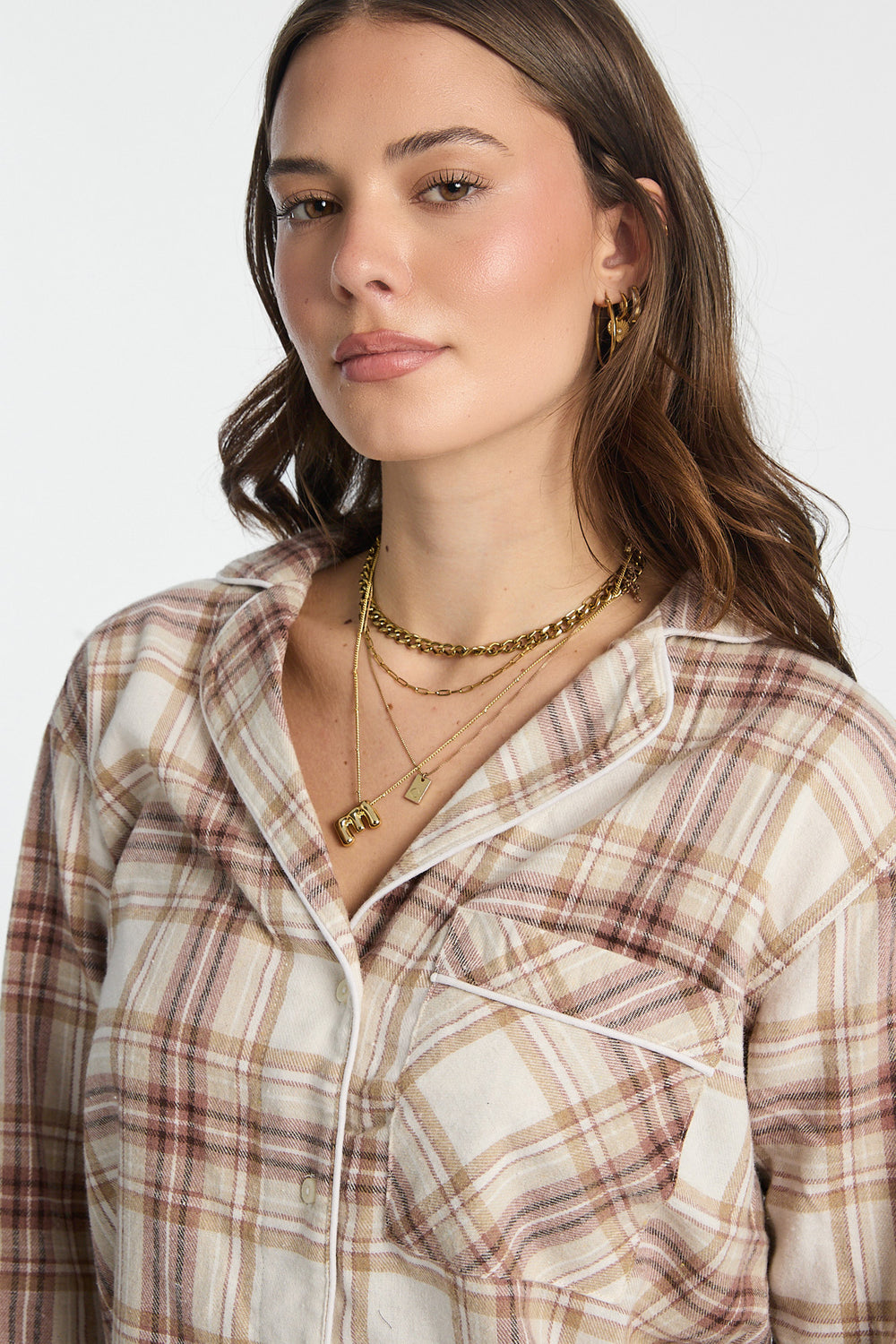 Flannel Button-Up Pajama Shirt Flannel Button-Up Pajama Shirt