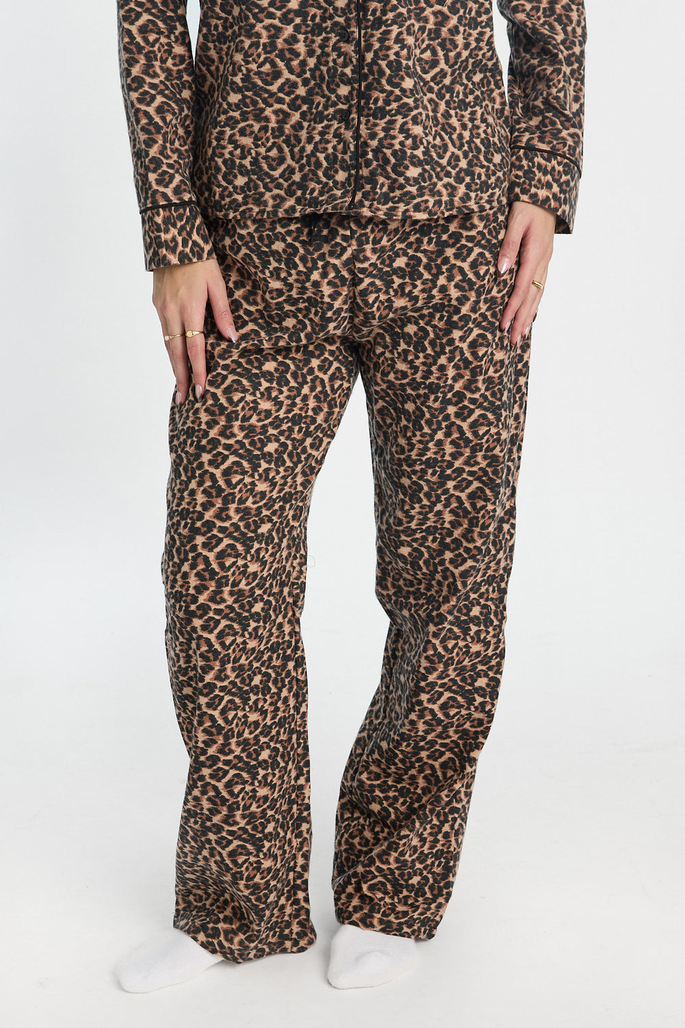 Pantalon de pyjama en flanelle à jambe large Pantalon de pyjama en flanelle à jambe large