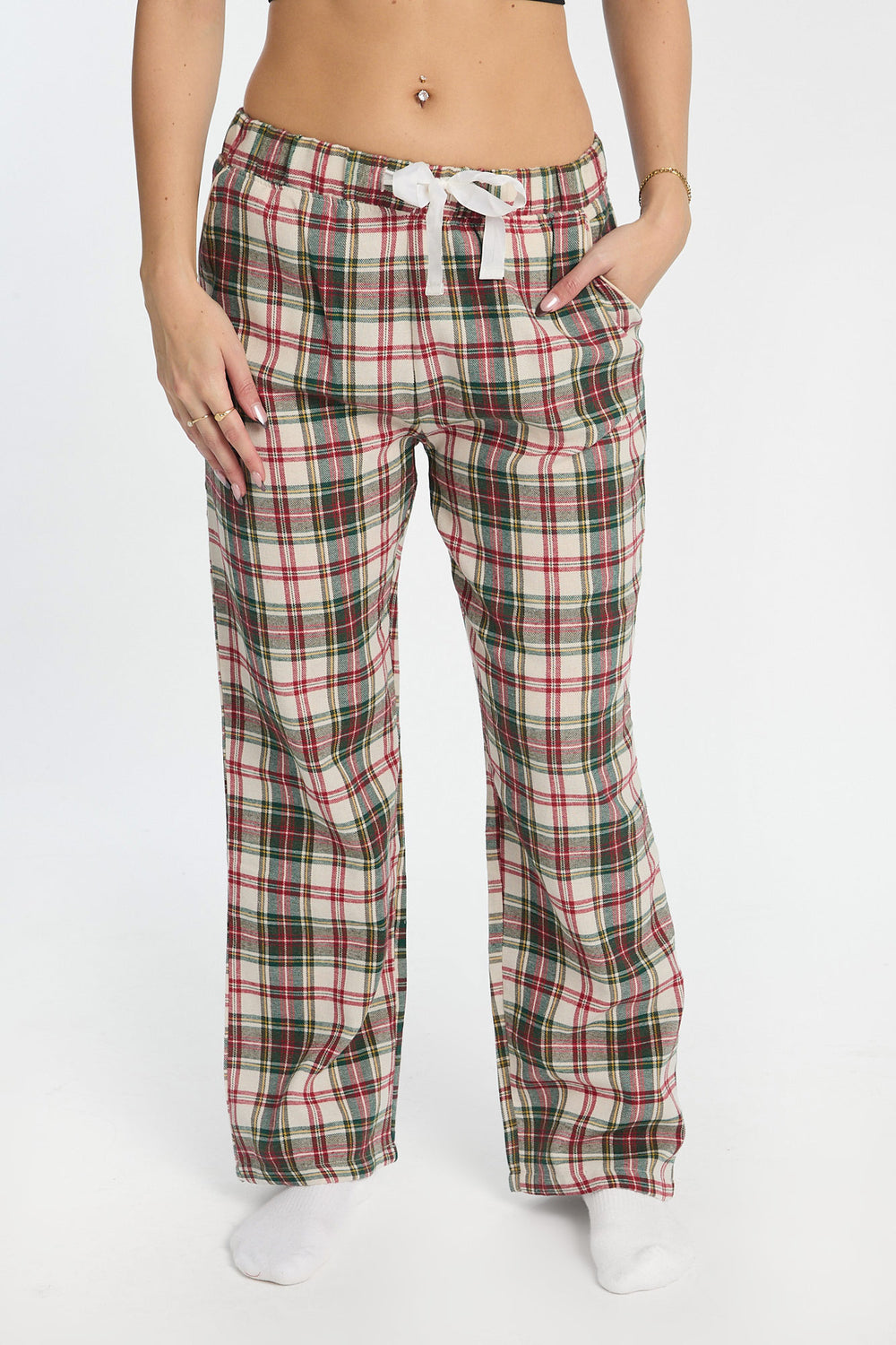 Pantalon de pyjama en flanelle à jambe large Pantalon de pyjama en flanelle à jambe large