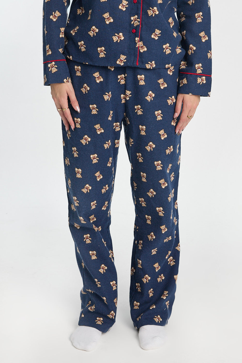 Pantalon de pyjama en flanelle à jambe large Pantalon de pyjama en flanelle à jambe large