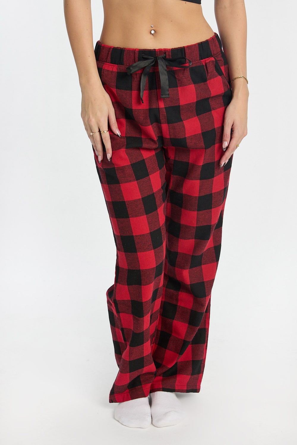 Pantalon de pyjama en flanelle à jambe large Pantalon de pyjama en flanelle à jambe large