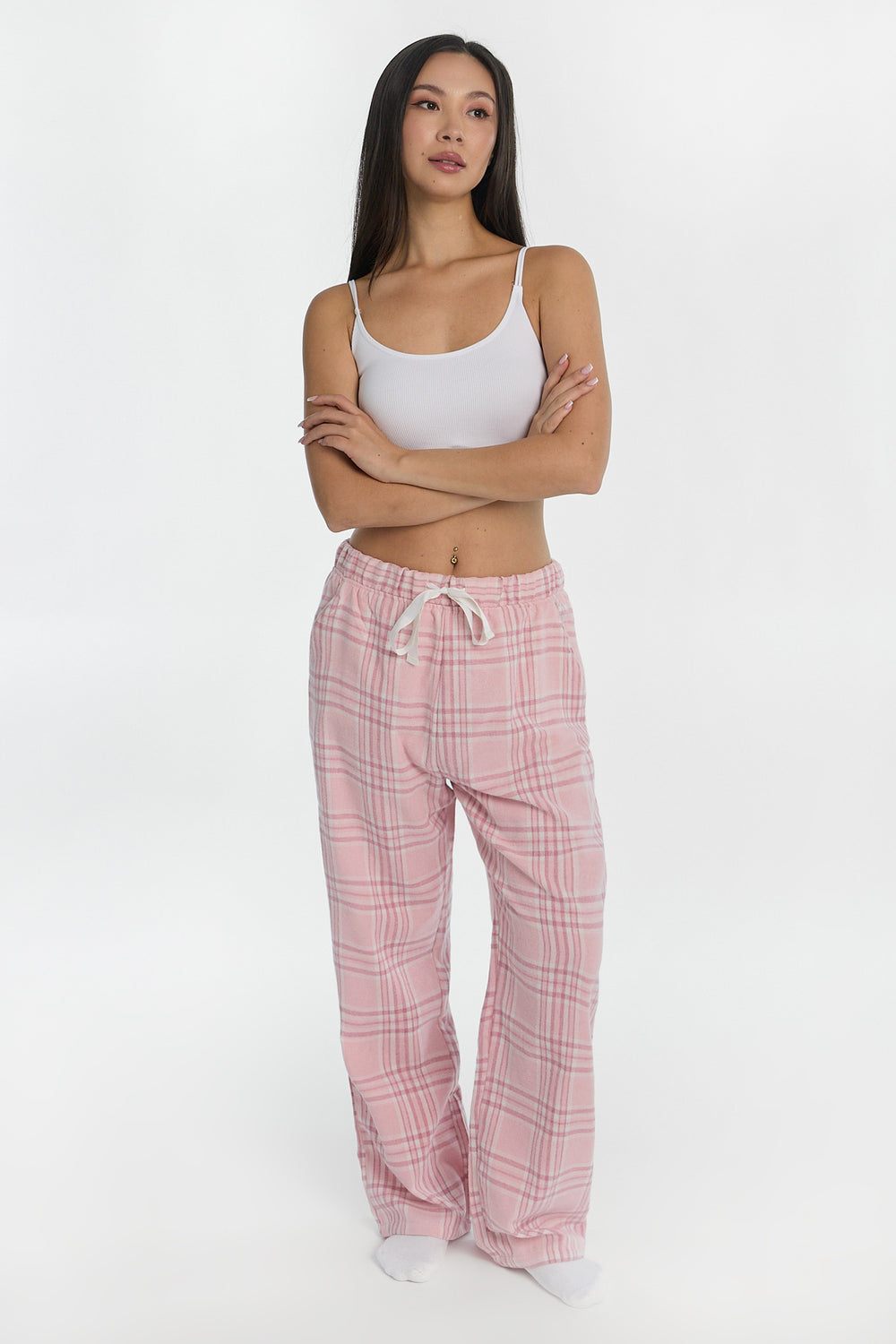 Pantalon de pyjama en flanelle à jambe large Pantalon de pyjama en flanelle à jambe large
