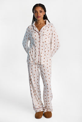 Super Soft Pajama Dad Long Sleeve Shirt & Pants 2-Piece Set