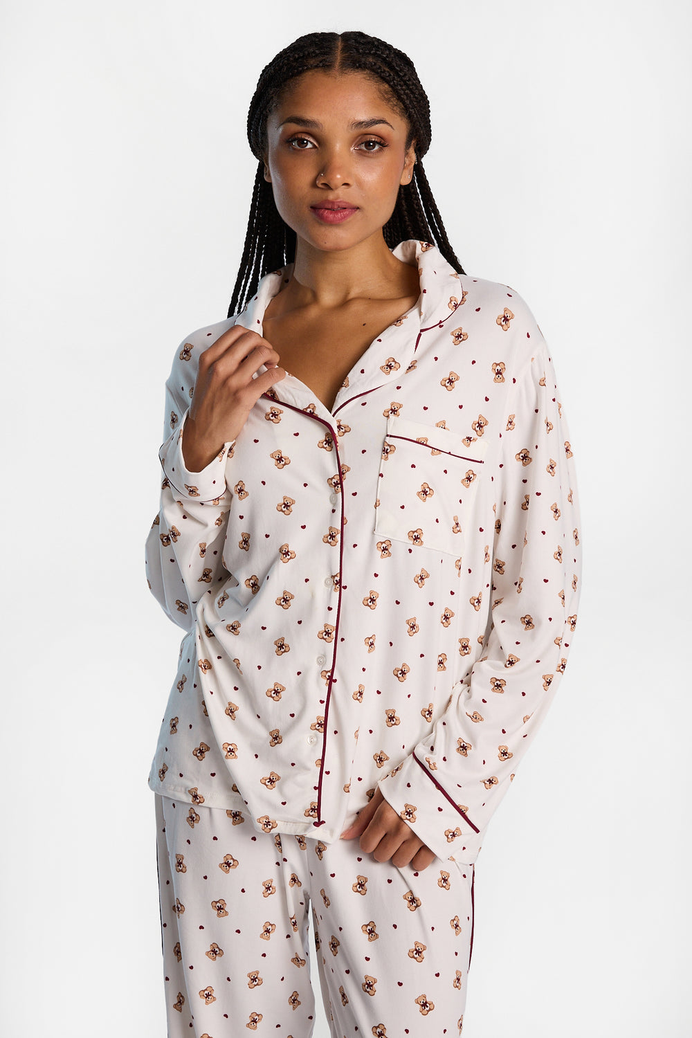 Ensemble de pyjama super doux imprimé 2 pièces Ensemble de pyjama super doux imprimé 2 pièces
