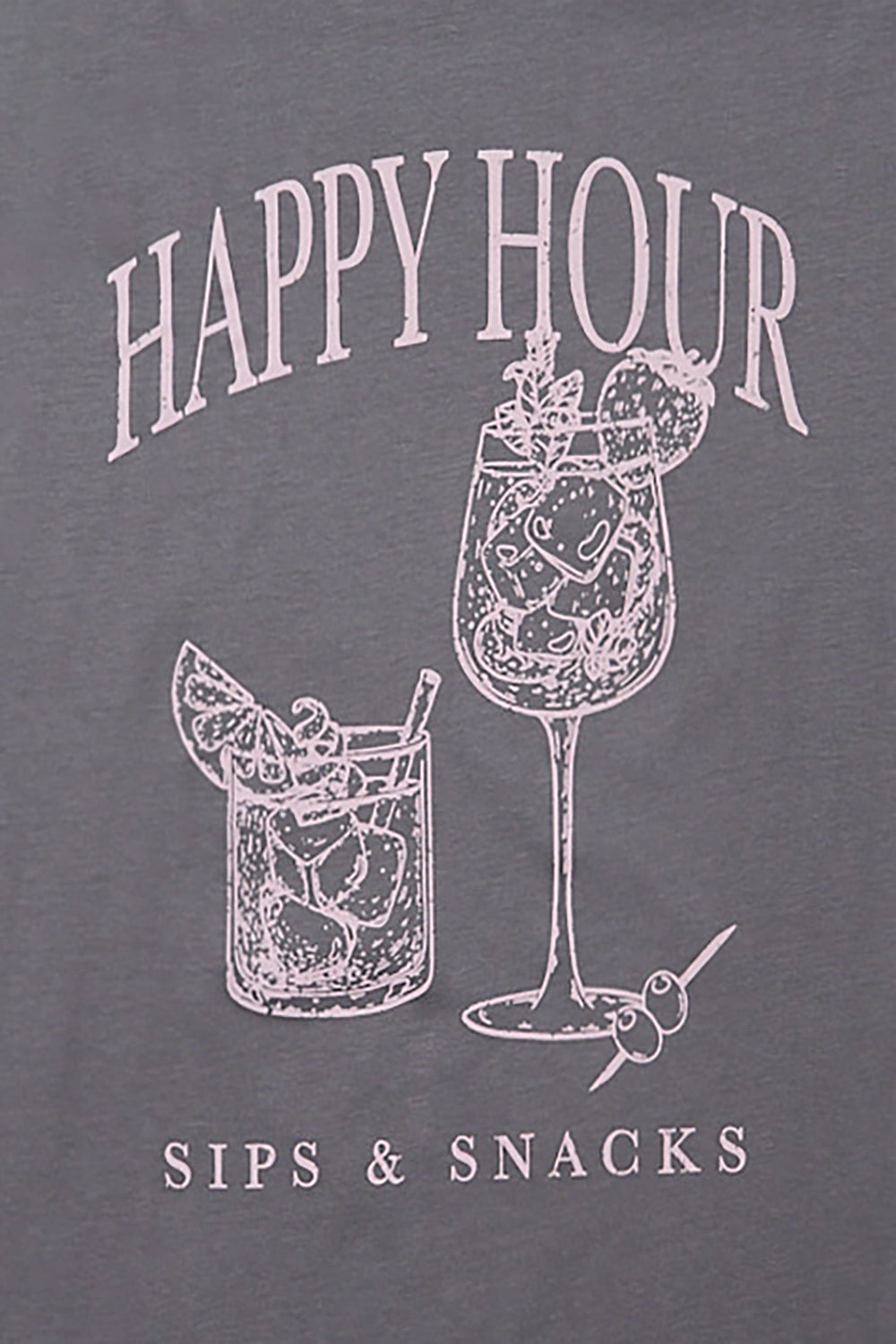 T-shirt coupe boyfriend imprimé Happy Hour T-shirt coupe boyfriend imprimé Happy Hour