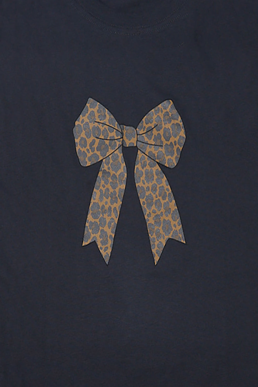 Leopard Bow Graphic Boyfriend Tee Leopard Bow Graphic Boyfriend Tee