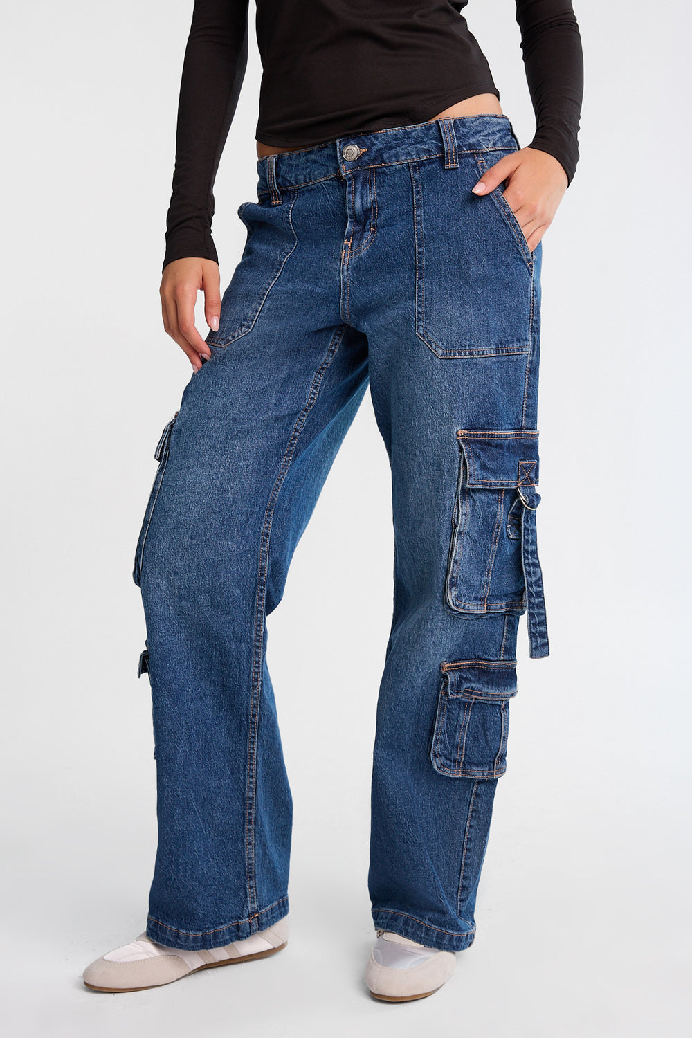 Low Rise D-Ring Cargo Jeans Low Rise D-Ring Cargo Jeans