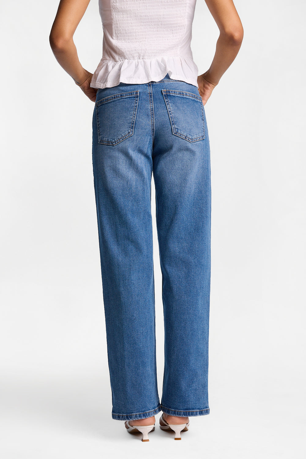 Studded Ella Curvy High Rise Baggy Jeans Studded Ella Curvy High Rise Baggy Jeans