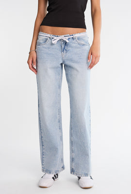 Jean Chloe ample taille basse avec ceinture en lacet