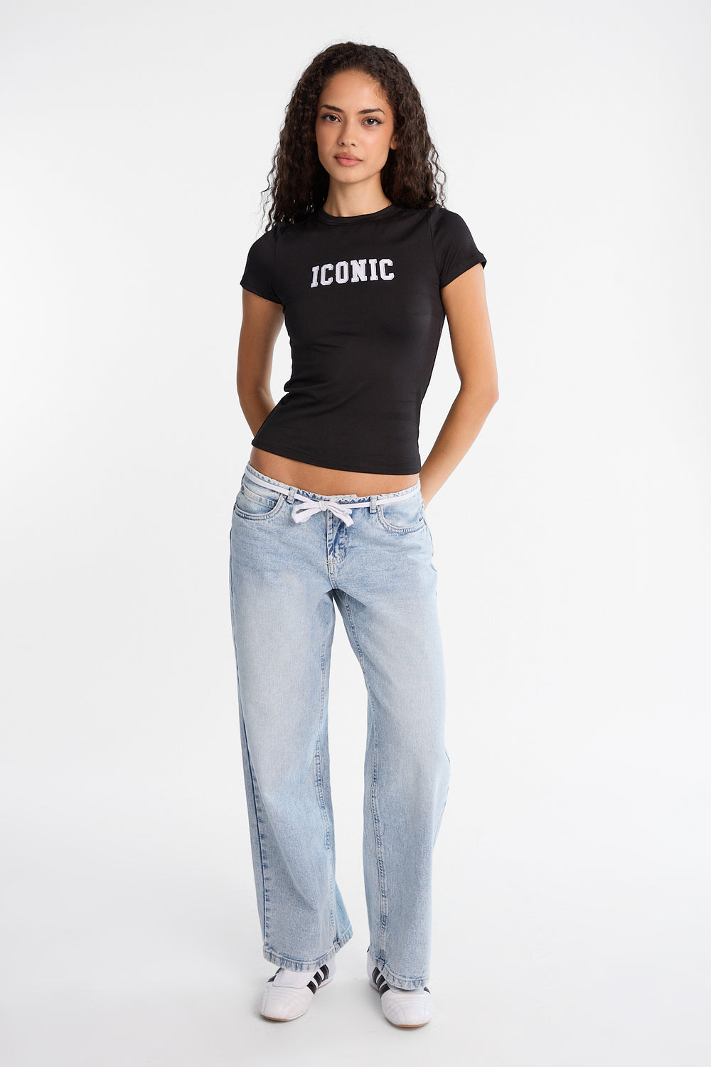 Chloe Low Rise Shoelace Belt Baggy Jeans Chloe Low Rise Shoelace Belt Baggy Jeans