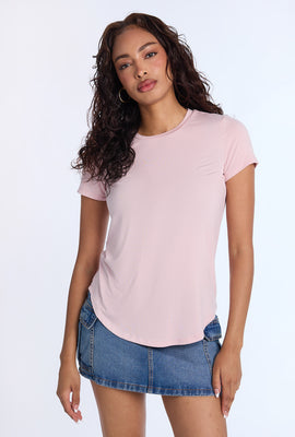 T-shirt décontracté à col ras du cou