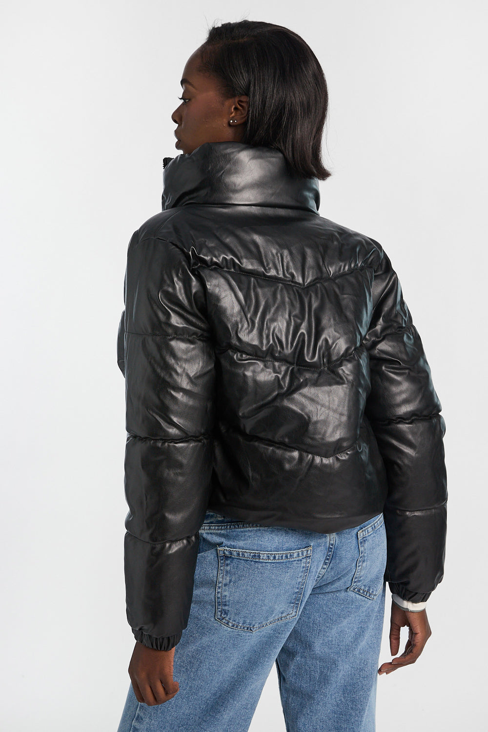Mock Neck Cropped Puffer Jacket Mock Neck Cropped Puffer Jacket