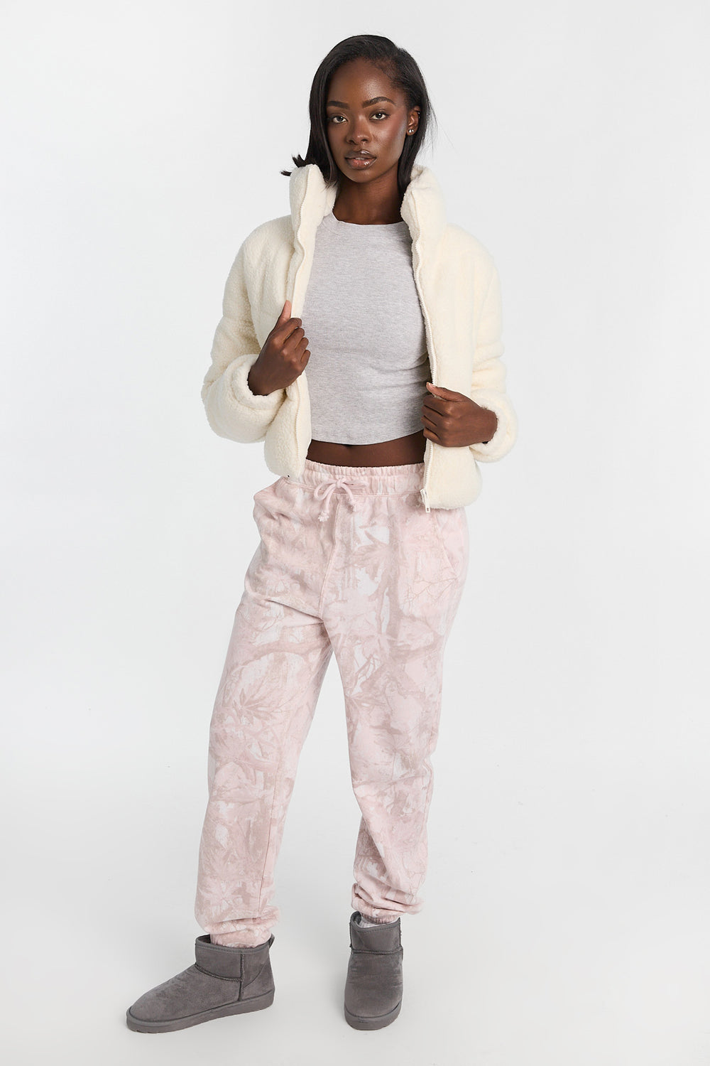 Mock Neck Cropped Puffer Jacket Mock Neck Cropped Puffer Jacket
