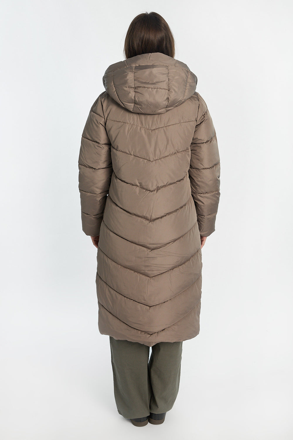 Manteau matelassé long à capuche Manteau matelassé long à capuche