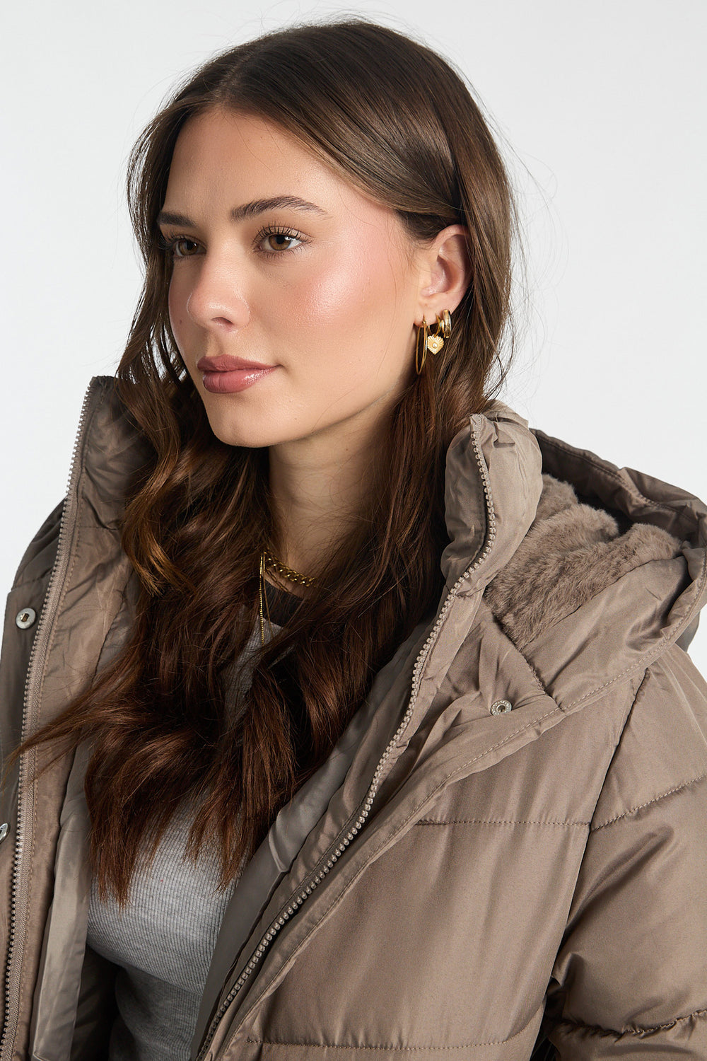 Long Hooded Puffer Jacket Long Hooded Puffer Jacket