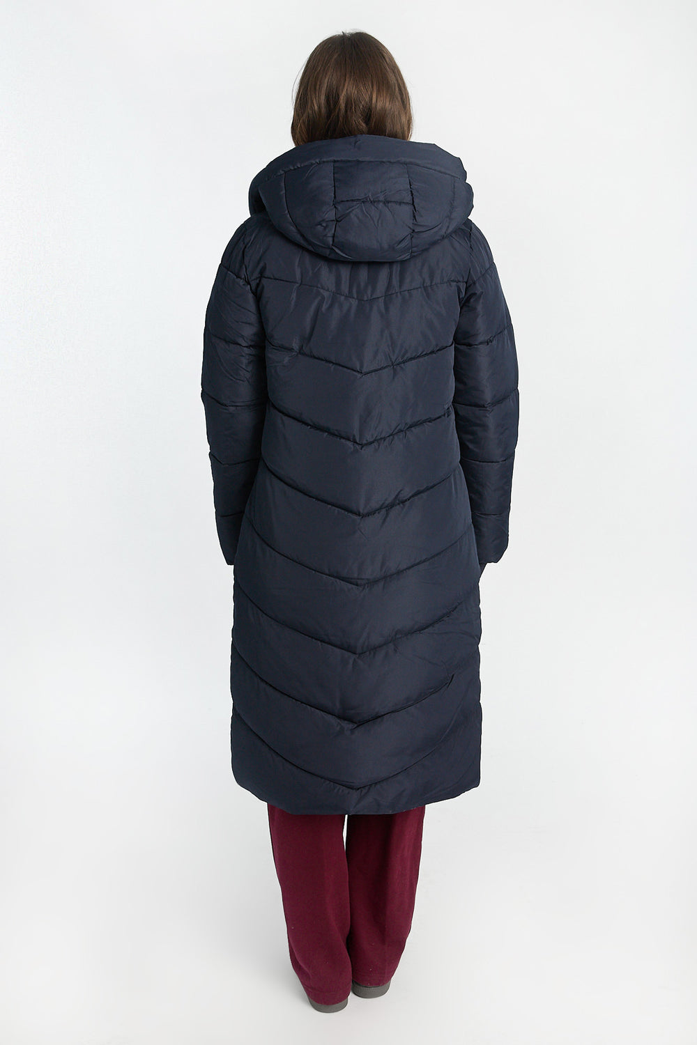 Manteau matelassé long à capuche Manteau matelassé long à capuche