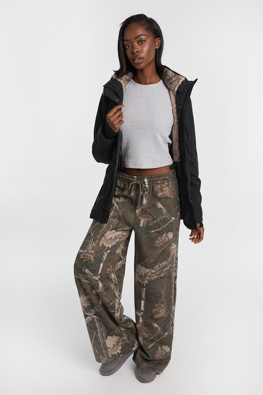 Faux-Fur Lined Hooded Parka Faux-Fur Lined Hooded Parka