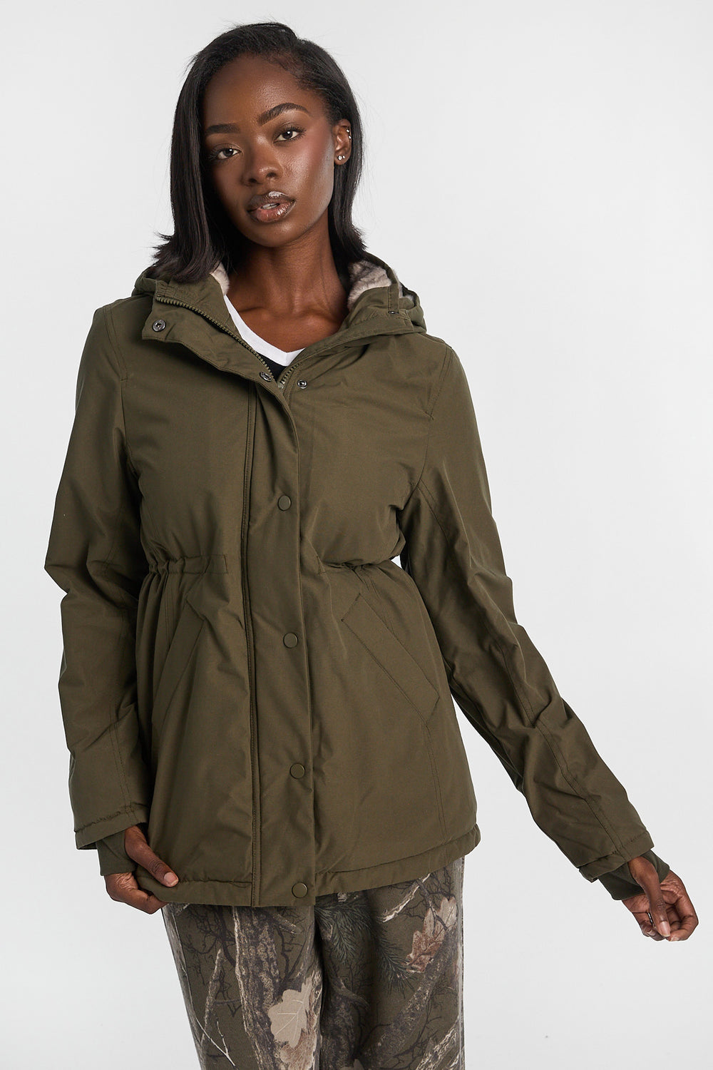 Faux-Fur Lined Hooded Parka Faux-Fur Lined Hooded Parka