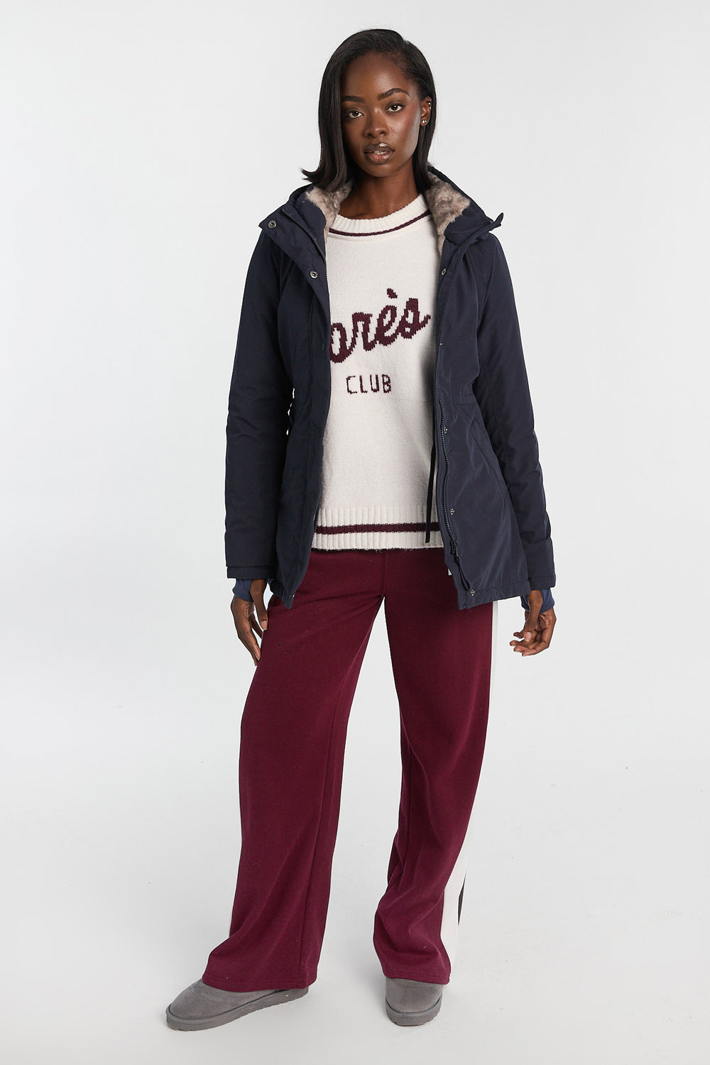 Faux-Fur Lined Hooded Parka Faux-Fur Lined Hooded Parka