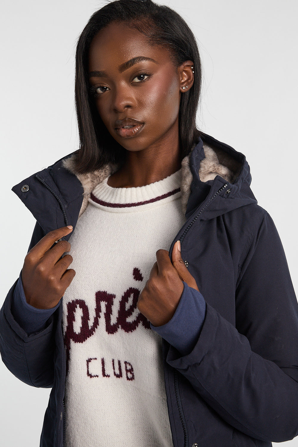 Faux-Fur Lined Hooded Parka Faux-Fur Lined Hooded Parka