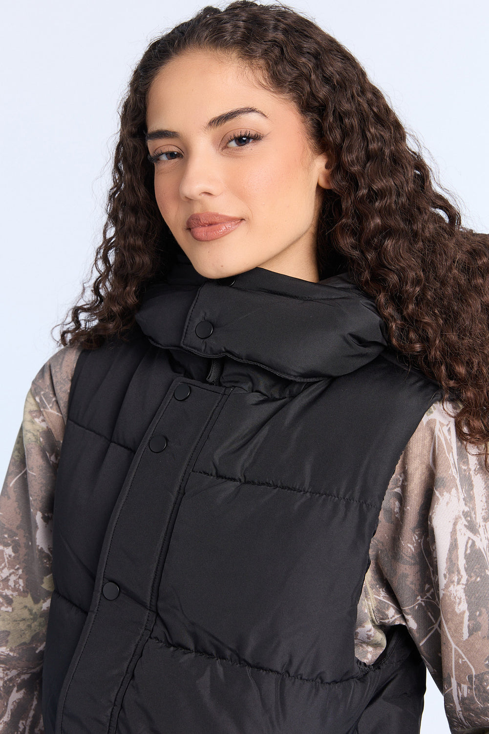 Long Hooded Puffer Vest Long Hooded Puffer Vest