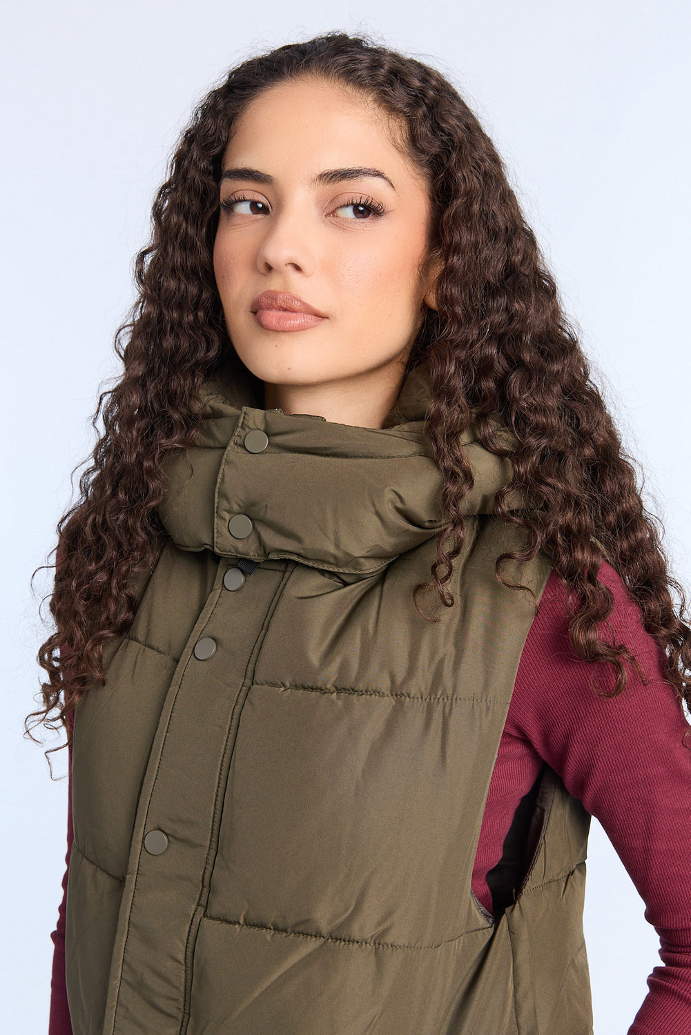 Long Hooded Puffer Vest Long Hooded Puffer Vest