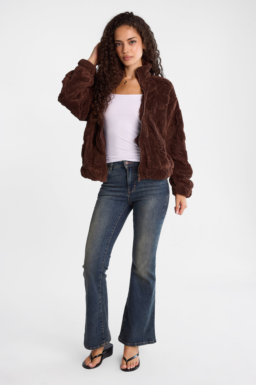 Veste zippée en sherpa Veste zippée en sherpa