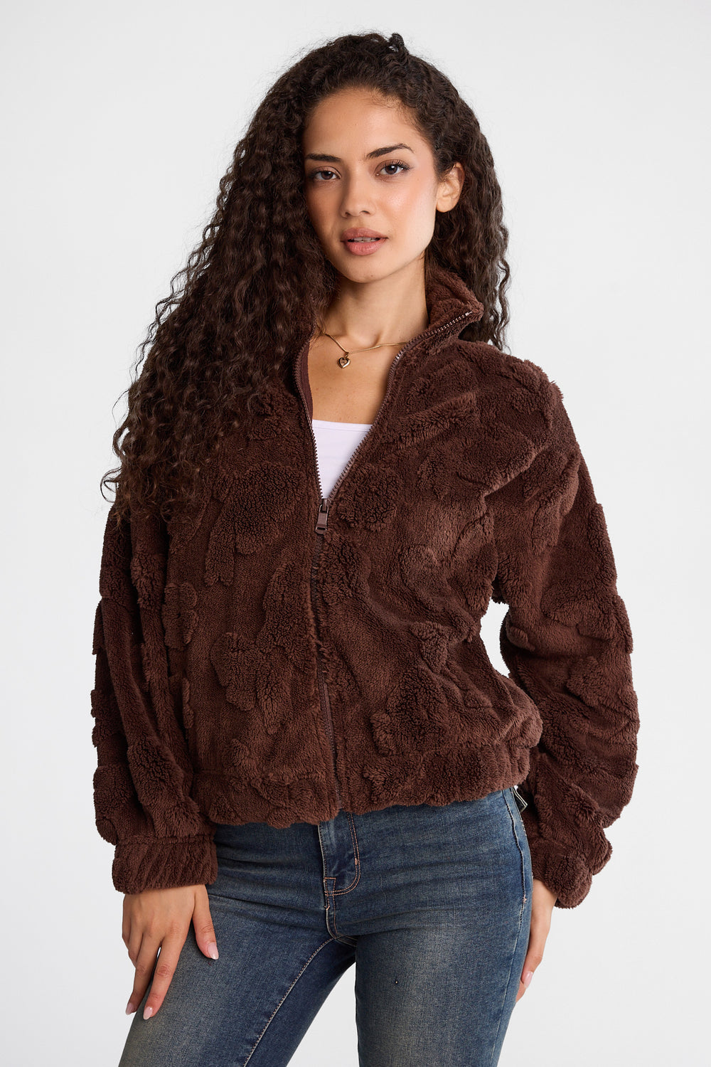 Veste zippée en sherpa Veste zippée en sherpa