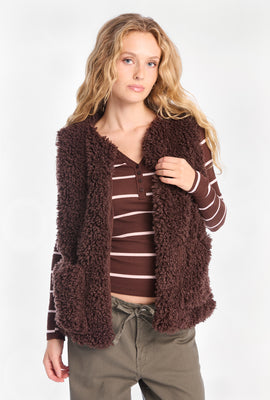 Gilet en fausse fourrure Sherpa