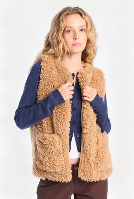 Gilet en fausse fourrure Sherpa